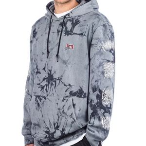 Lurking Class Grey and Black Dyed Hoodie